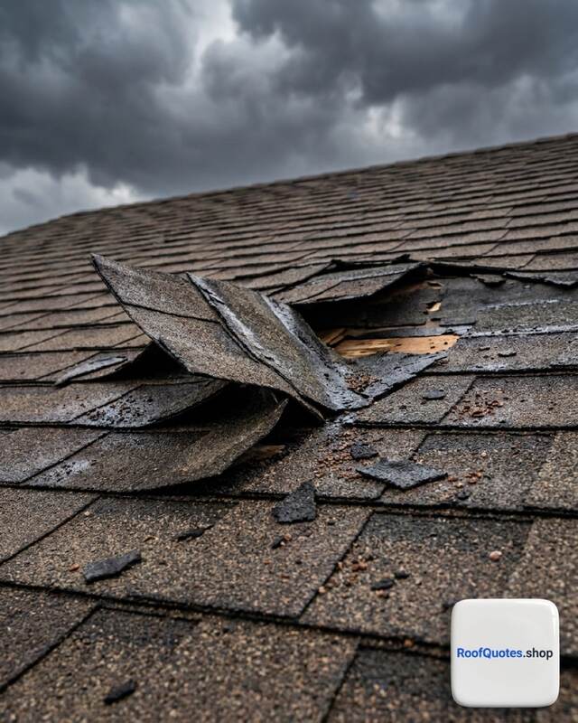 Wind-lifted shingles — the damage insurance covers